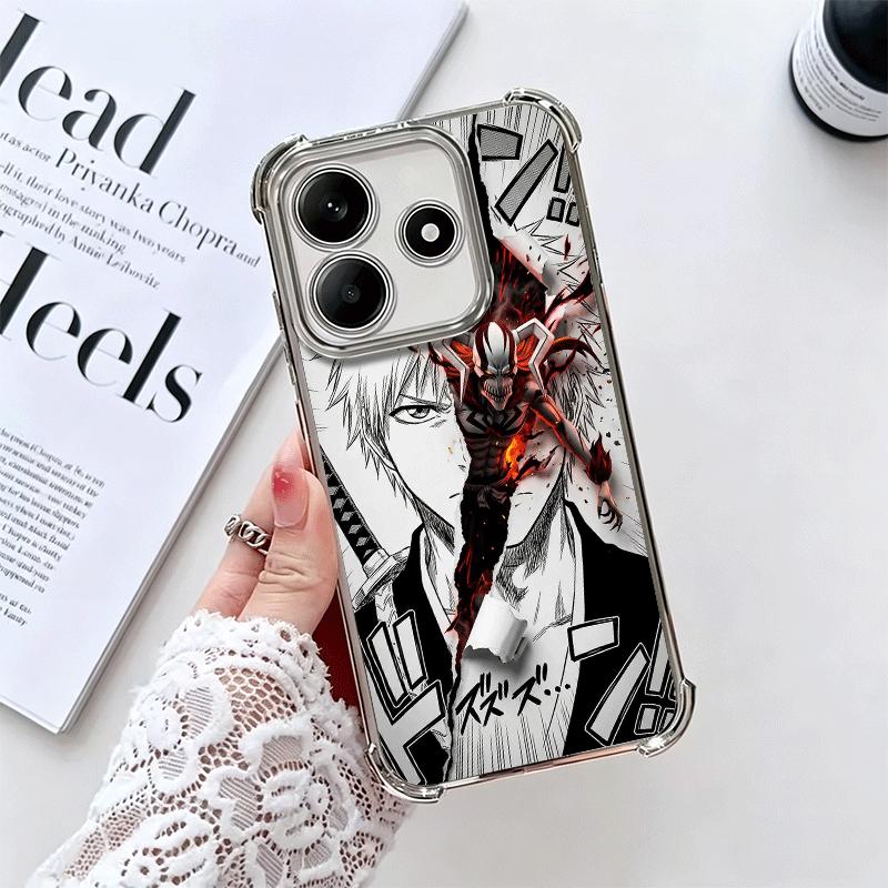 Чехол для телефона с покрытием Bleach Kurosaki Ichigo для Xiaomi Redmi Note 14 15 Pro Plus 13 12 11 11S 11T 10 9S 9 5G Противоударный с Airbag
