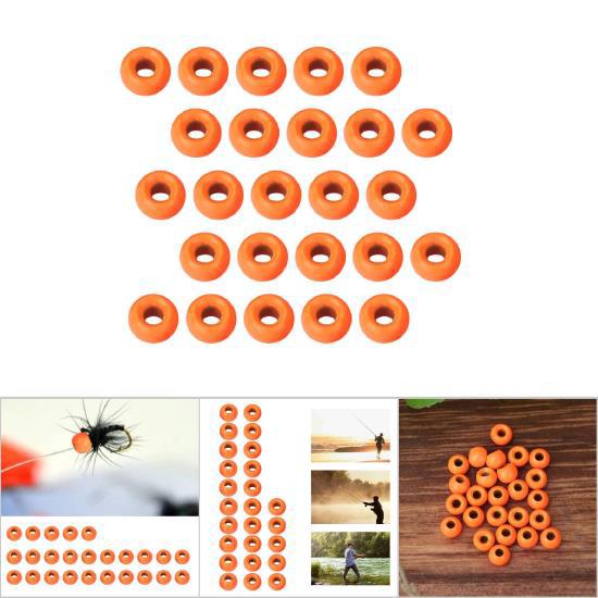 25 шт. бусины из вольфрамового сплава для вязания мушек, круглые, в форме головы нимфы, рыболовные снасти, оранжевые (3.8mm) 