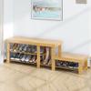 Simple Bamboo Shoe Cabinet Multi-layer Shoes Shelf Shoe Rack Household Dormitory Dustproof Shoe Shelf Flower Stands Stools