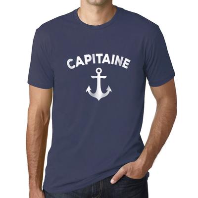 Мужская винтажная футболка Футболка с рисунком Capitaine