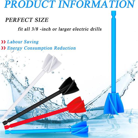 2Pcs Epoxy Mixing Stick Helix Shape Tear Resistant Stirring Mixes Epoxy Resin Latex Oil Paint Mixing Rod Drill Attachment