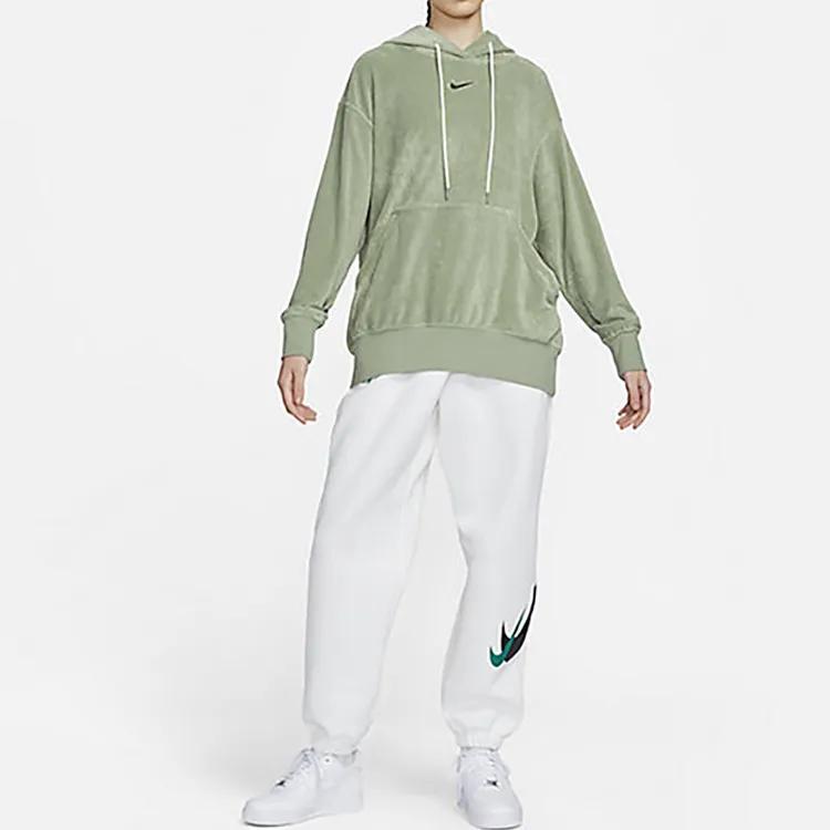 Nike Sweatshirts Women's Green Hooded Moderate Other (Unisex) Sweatshirts DV7825 386