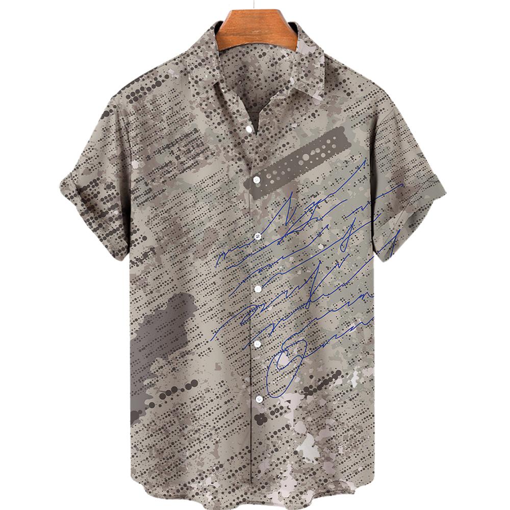 Гавайские мужские и женские рубашки с короткими рукавами, винтажные рубашки с 3D-принтом, газетная бумага, мода больших размеров, пляж, лето