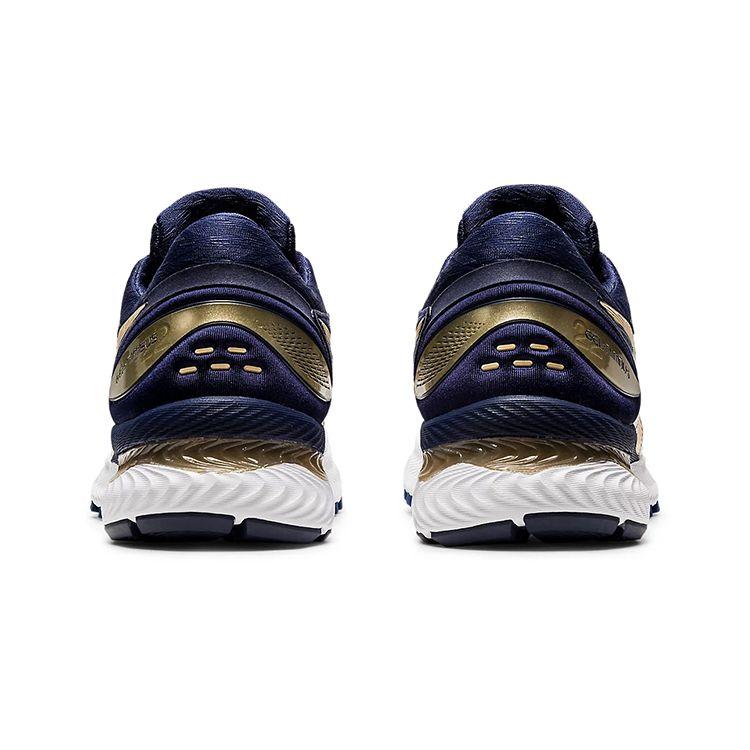 Asics Gel-Nimbus 22 Сетка Удобные Прочные Низкие Кроссовки для бега Женские кроссовки Белый Синий 1012A807-100