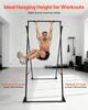 Yoga Stand Frame, Max 200 kg Load Swing Stand, Triangular Structure Yoga Aerial Rig, Aerial Silk Stands with EVA Foam, 4-Level Horizontal & 6-Level