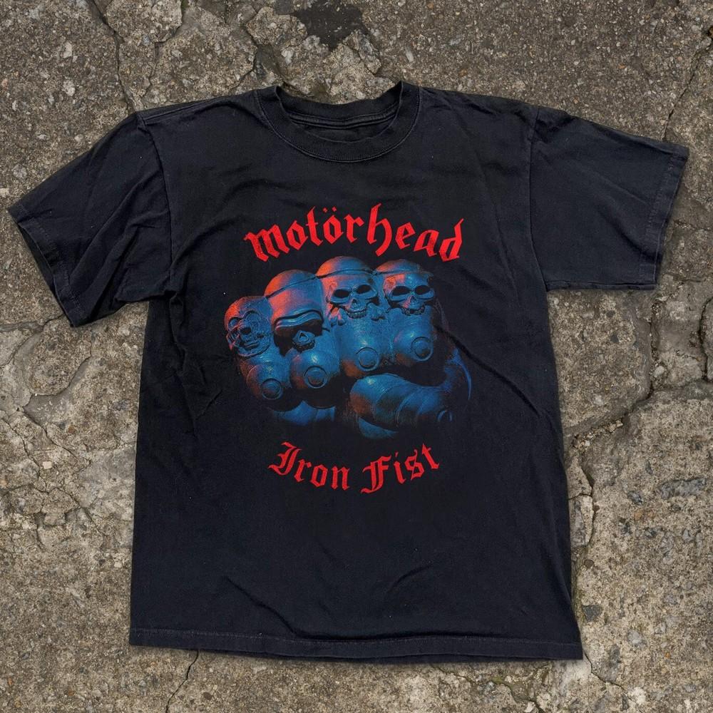 Motörhead Iron Fist Унисекс Черная Футболка Размер S-5XL Унисекс Футболка