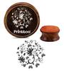 Printtoo Round Wooden Rubber Floral Pattern Craft Textile Stamps-2 Inch