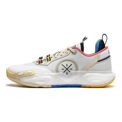 Li Ning удобные спортивные нескользящие дышащие низкие баскетбольные кроссовки детские кроссовки белые YKBU032-3