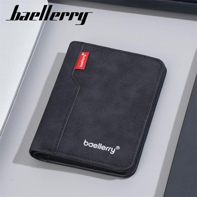 Baellerry Мужские короткие кошельки Винтажный дизайн Тонкий кошелек-портмоне Визитница Модный кошелек GZW