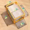 Large Capacity Storage Box Foldable Closet Organizer Stackable Sundries Organizer with Wheels Home Storage Books Snack Toy Bin