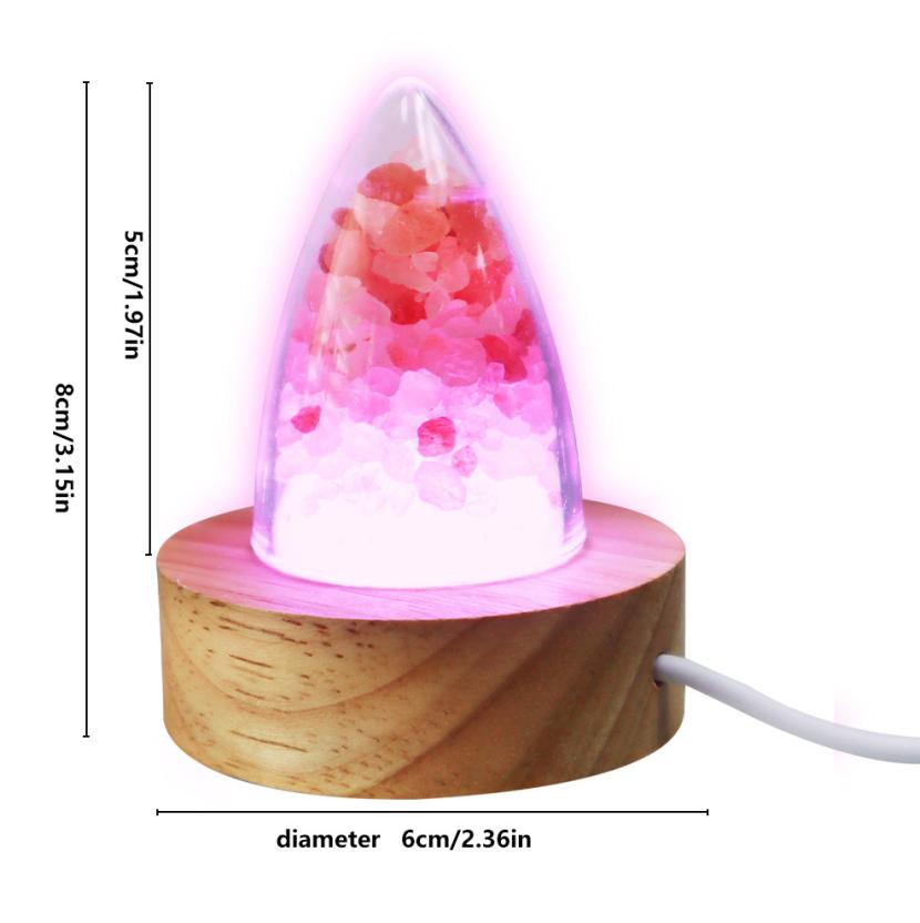 USB Himalayan Salt Lamp with 8 Colors Changing • Natural Crystal Salt Rock • Safe Low Voltage (5V) • Perfect Gift & Mood Lighting