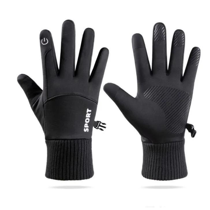 Мужские зимние сенсорные водонепроницаемые перчатки для спорта на открытом воздухе