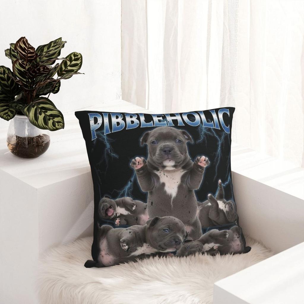 Pibbleholic Pibble Собака Мем Мой Живот Наволочка Новинка Наволочка Чехол Для Подушки Наволочки Для Гостиной Стула