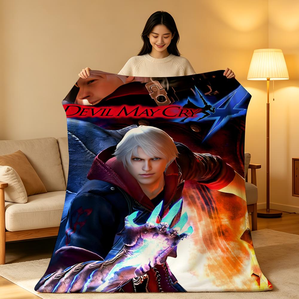 Игровое одеяло D-Devil M-May C-Cry Throw из высокоплотного короткого плюша, мягкое, приятное для кожи, для дивана, для сна, в комнате с кондиционером