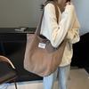 Large Capacity Autumn and Winter New Women's Bags Corduroy Commuter Tote Bags Casual Retro Shoulder Messenger Bags