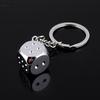 New Dice Key Chain Metal Personality Dice Poker Soccer Guitar Model Alloy Keychain Gift Car Key Ring 17045