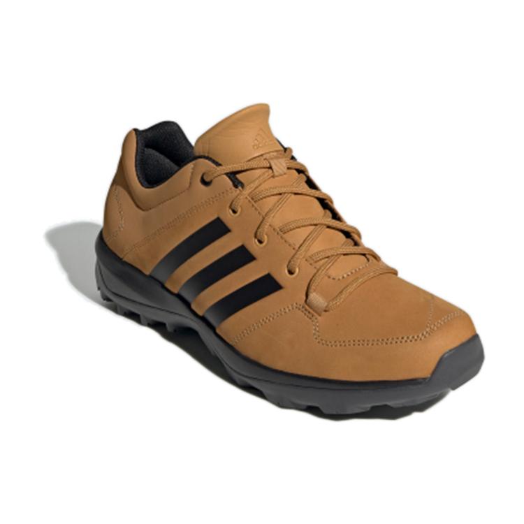 adidas Мужские повседневные кроссовки Daroga Plus Lea с нескользящей подошвой, низкие, коричнево-черные FU9256