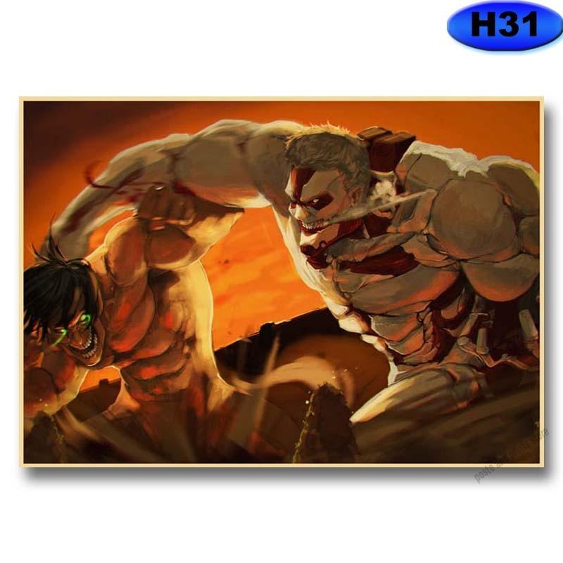 Attack On Titan Season 4 Poster Retro Kraft Paper Posters Prints Anime Decor Home Living Room Bar Art Painting Wall Stickers
