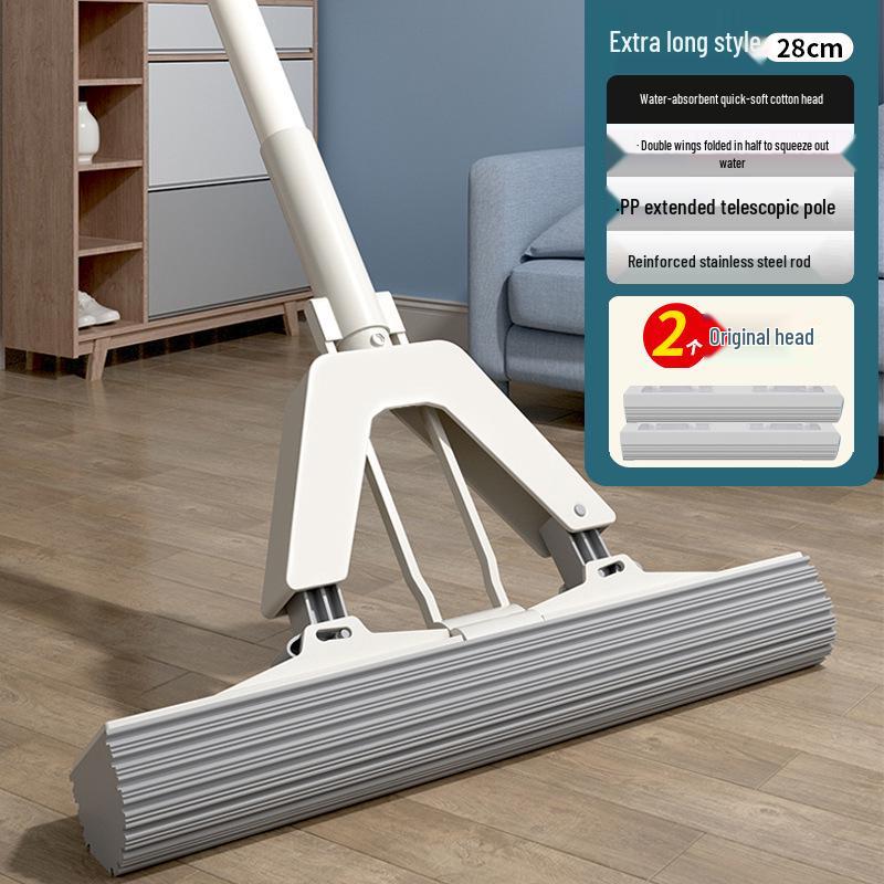 Швабра губчатая PVA складная Totole - Без рук, большая конструкция отжима для легкой уборки