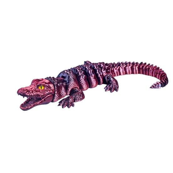 3D Printed Crocodile Articulated Animal Ornament Flexible Reptile Crocodile Fidget Toy