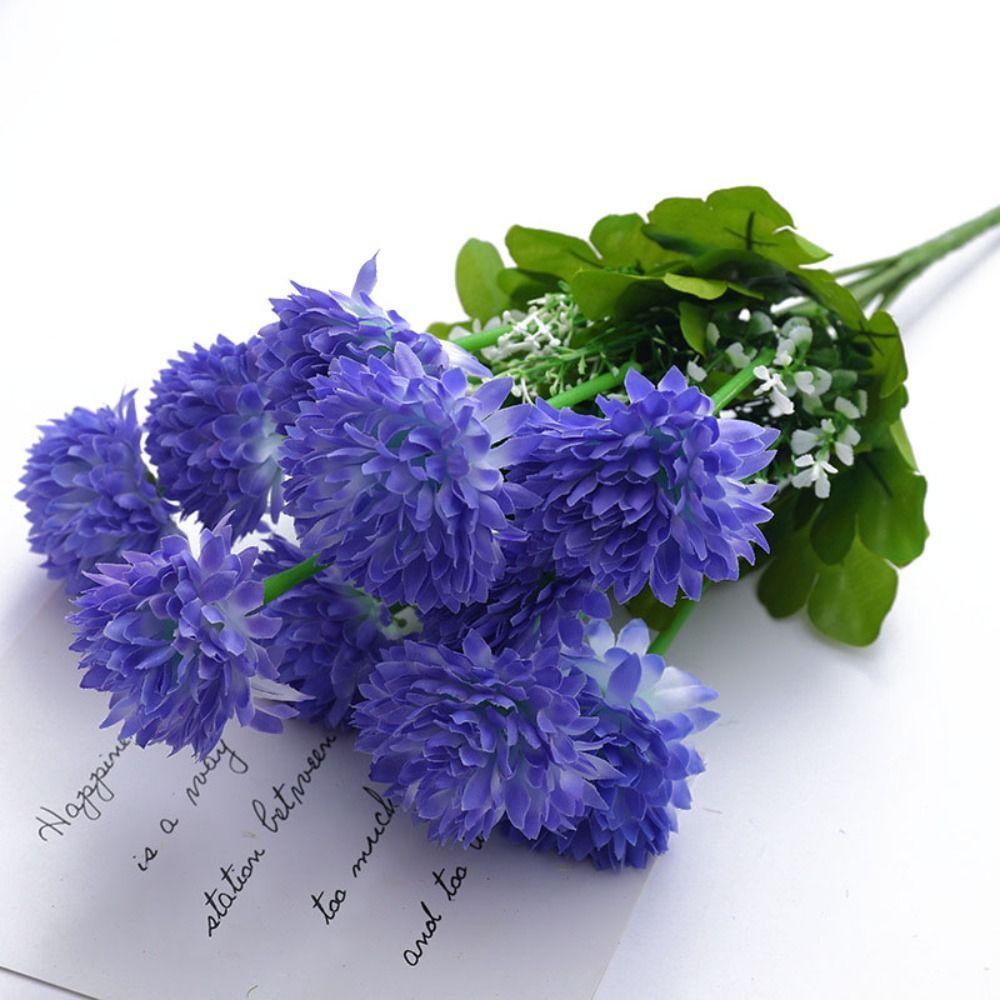 10 Heads Artificial Chrysanthemum Flowers Real Touch Artificial Bouquet Home Decoration