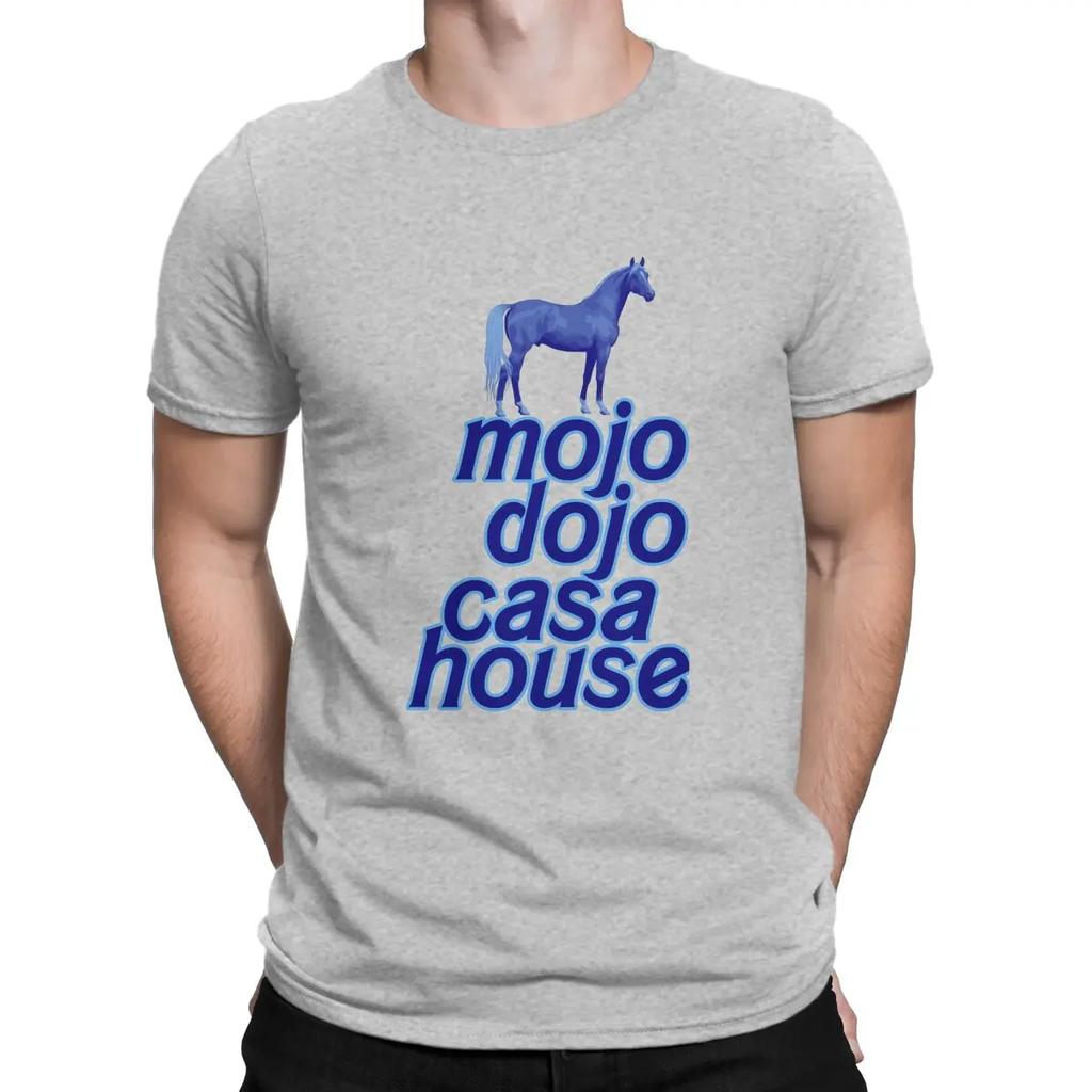 Vintage Mojo T-Shirt for Men O Neck 100% Cotton T Shirt M-Mojo Dojo Casa Houses Short Sleeve Tee Shirt Summer Clothing