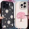Романтичный чехол с изображением вишневого дерева для iPhone 17 Air 16 E 15 14 Plus 13 12 Mini 11 Pro Max Силиконовый пылезащитный ударопрочный чехол