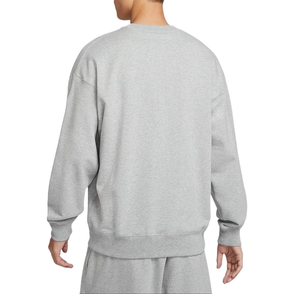 Nike Solo Swoosh однотонный круглый вырез повседневный свободный длинный рукав толстовка мужская толстовка серый DX0812-063