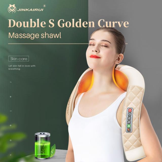 U-образный электрический массажер шиацу для тела, плеч, шеи, спины, инфракрасный 4D разминающий массажер