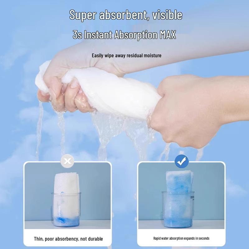 Сжатое одноразовое хлопковое банное полотенце дорожного размера - Утолщенное и увеличенное