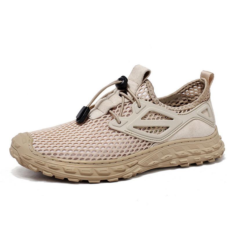 Большие размеры, летняя новая модная тенденция, спортивная мужская сетчатая обувь для спорта на открытом воздухе, молодежная, легкая, дышащая, мужская обувь для прилива