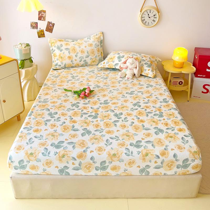 Простыня в мультяшном стиле, бархатное покрывало 120x200, зимняя простыня на резинке, приятная для кожи, простыни из постельного белья, драпа де литр (Нет наволочки)