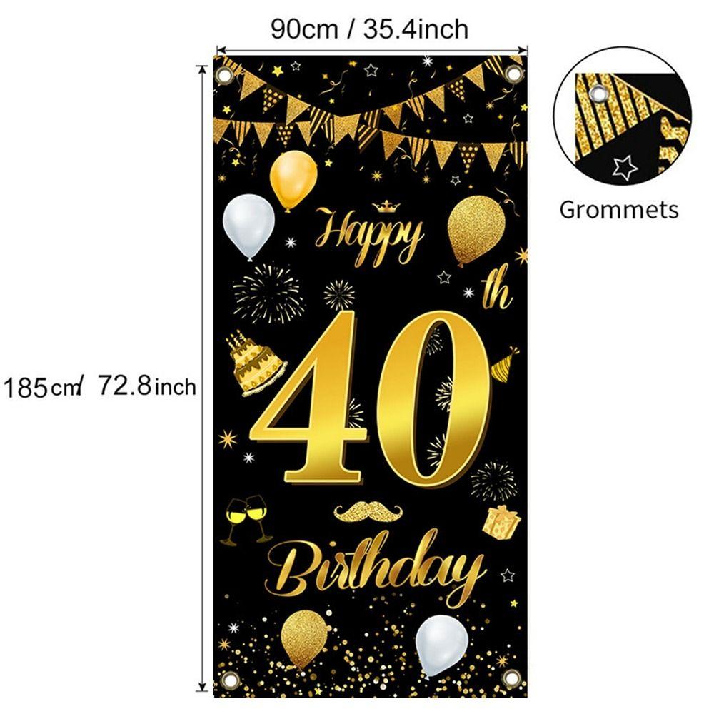 Polyester Birthday Background Cloth 18/30/40/50th Anniversary Backdrop Wedding