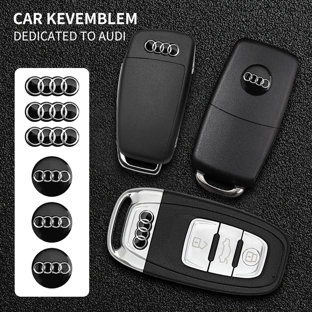New 2/5/10pcs 14MM 16MM Car Remote Key Aluminum Logo Sticker For T sline A4 B8 B6 B7 B9 A3 8P 8V 8L A6 C7 C6 A5 Q5 Q7 A7 Q3 TT