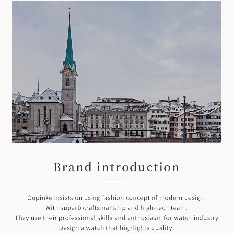 OUPINKE Часы автоматические механические часы стальные модные водонепроницаемые женские часы с двойным календарем женские часы