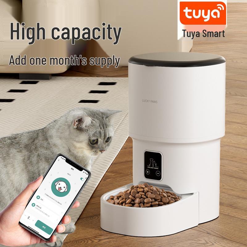 Умная кормушка для домашних животных TUYA Wi-Fi объемом 4 л с таймером и управлением через приложение для кошек