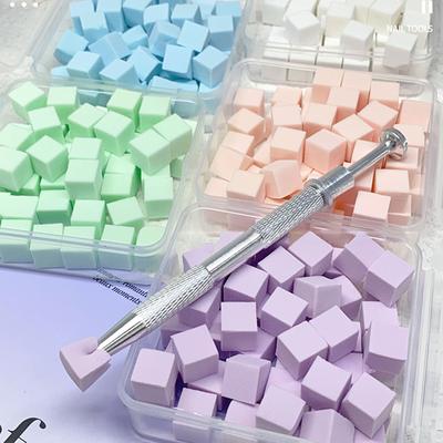 50 шт. Мягкие губки для ногтей для омбре-нейл-арта Губки Аура Ногти Кисть для омбре-маникюра Инструмент для нейл-арта Маникюрные аксессуары