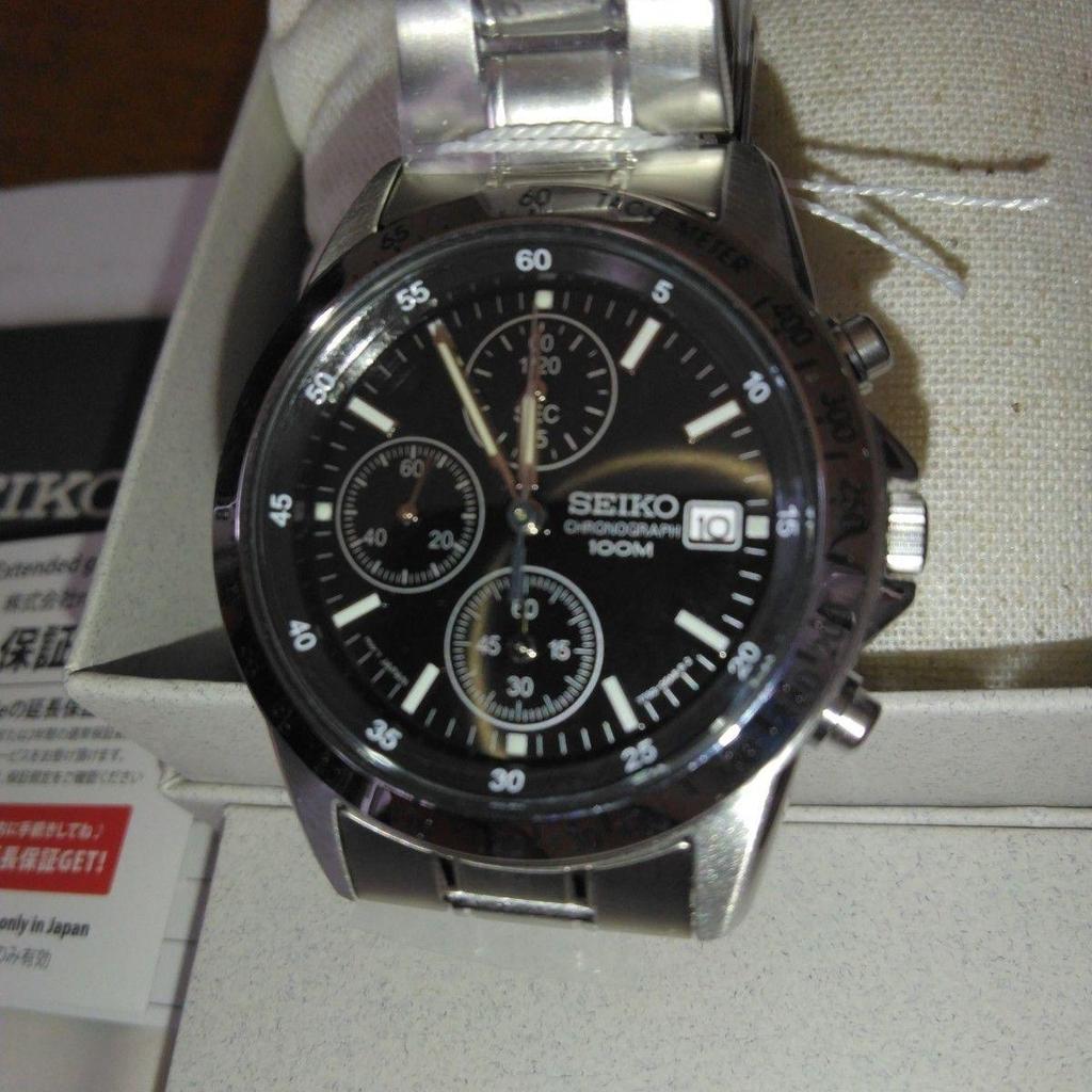 Б/у Мужские кварцевые часы SEIKO с хронографом 100M