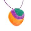 NOA [H9066] — Дизайнерское колье «Раскраска» оранжево-фиолетово-зеленое.