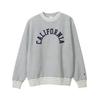 Champion Long Sleeve RelaxFit Satin Crew Oxford Men's Sweatshirt, 100% Cotton, Fleece-Lined, Appliqué Neck, Gray, C3-A002