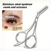 Stainless Steel Eyebrow Scissors with Eyebrow Comb Hair Remover Safe Eyebrow Trimmer  Grooming