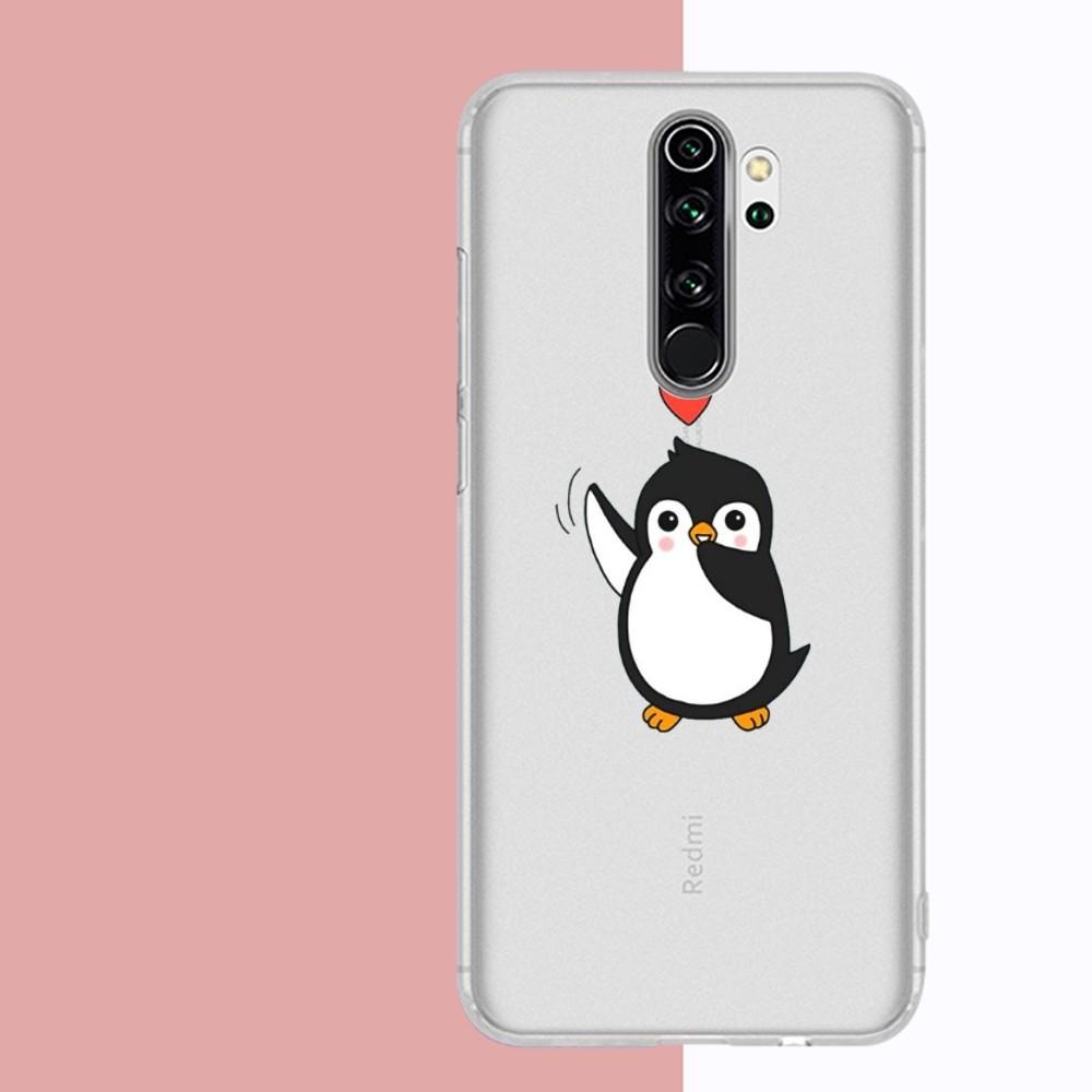 Чехол для телефона с рисунком пингвина каваи для Samsung S 20 21 22 23 для Redmi Note7 8 9 10 для Huawei P20 30 40 прозрачный чехол