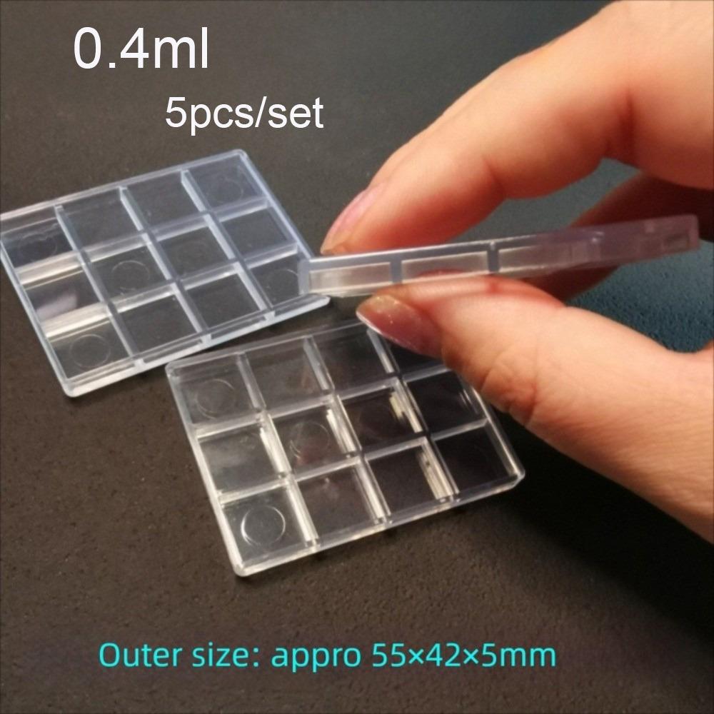 5/20/50pcs White Transparent Empty Half Tiny Pans Watercolor Pans DIY Watercolor Oil Painting