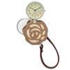 Fieldwork Women's Analog Pocket Watch with Strap, Beige Rose Color, LW062-1, with Magnifying Glass
