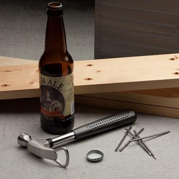Открывалка для бутылок с молотком, противоскользящая резиновая открывалка для бутылок