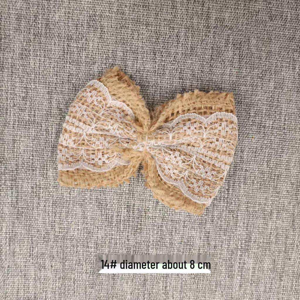 Льняная цветочная корзина ручной работы: 3D-украшение для шляпы в виде розового банта для поделок своими руками и в детском саду