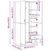 Шкаф Sonoma Oak 80 x 52 x 180 см Древесно-стружечная плита
