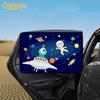 Милый мультяшный принт автомобиля на заднее боковое окно, магнитная солнцезащитная шторка, солнцезащитный козырек, Quicken, автомобильные аксессуары