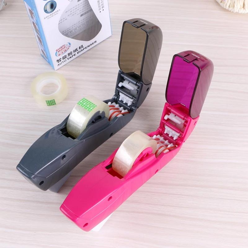 Auto Tape Dispenser Suitable for Tape<20mm One Press Handheld Adhesive Holder Packaging Cutter Tools Sealing Machine