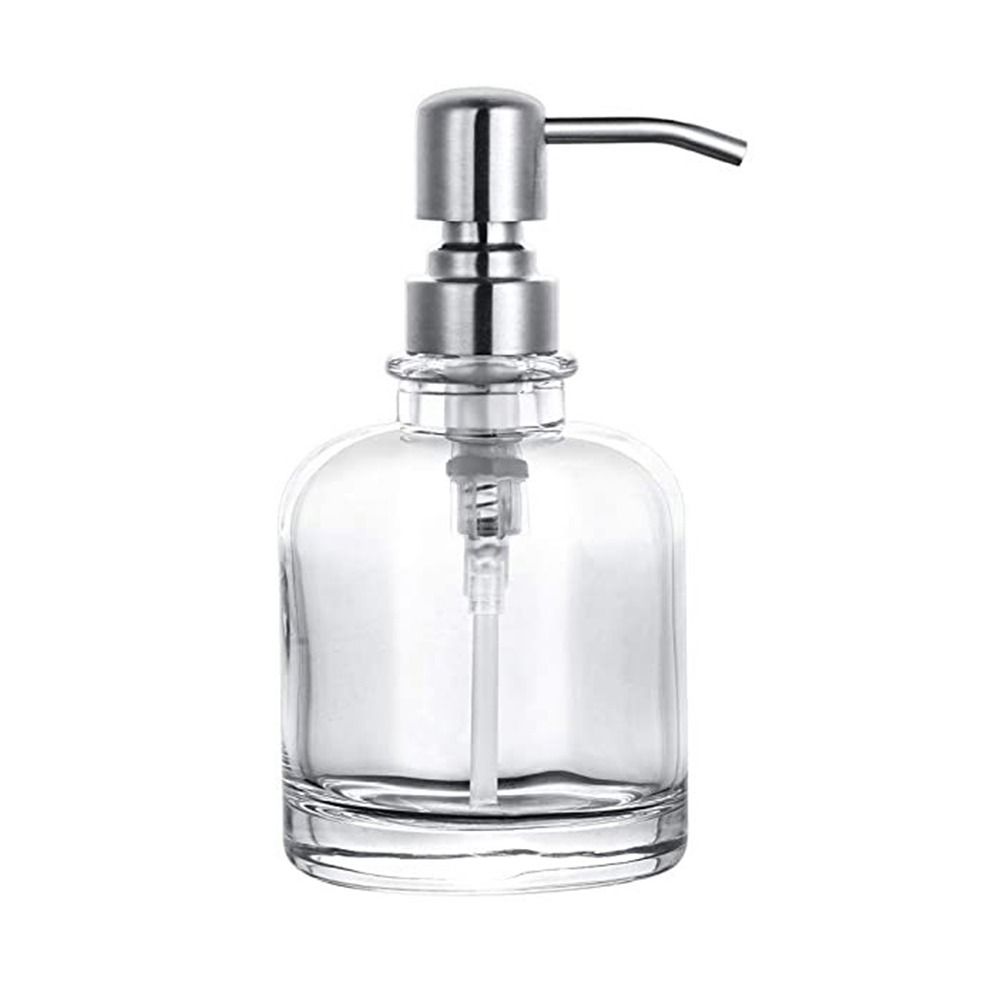 Портативный многоразовый прозрачный дозатор мыла с густым жидким насосом, жидкая коричневая бутылка для мыла, прочная бутылка для лосьона на 12 унций для кухни